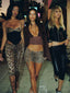 LULUM MINI SKIRT LEOPARD SEQUIN Mini Skirt 