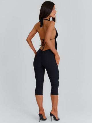ABBY CAPRI JUMPSUIT BLACK Jumpsuit 
