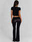 ADRIANNA TEE BLACK Crop Top 