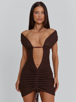 ALIA MINI DRESS CHOCOLATE Mini Dress 