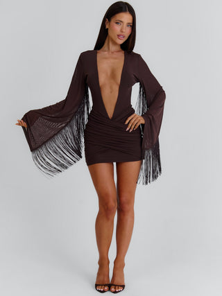 ALLISSON MINI DRESS CHOCOLATE BROWN Mini Dress 
