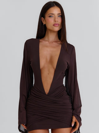ALLISSON MINI DRESS CHOCOLATE BROWN Mini Dress 