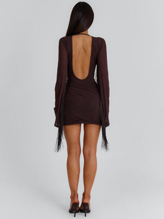 ALLISSON MINI DRESS CHOCOLATE BROWN Mini Dress 