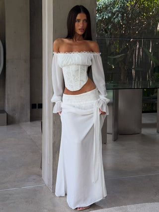 ALLYN MAXI SKIRT WHITE Maxi Skirt 