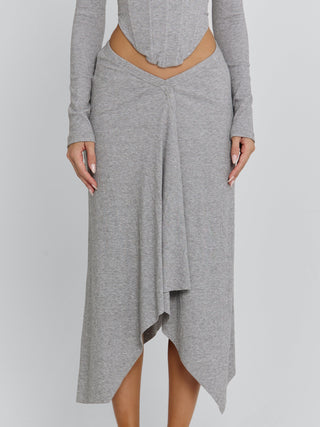 AMELIS MAXI SKIRT GREY Maxi Skirt 