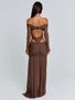 ANGELAE MAXI DRESS CHOCOLATE BROWN Maxi Dress 