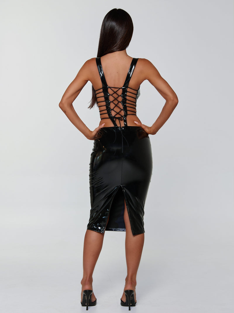 ANNALISA MIDI DRESS BLACK Midi Dress 