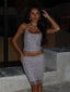 ANNARELLA MIDI SKIRT SILVER Midi Skirt 