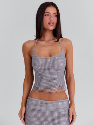 ANNARELLA CROP TOP SILVER Crop Top 
