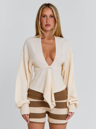 SUNDAZE SHORTS BROWN BEIGE STRIPE Shorts 