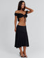 ARRIELLE MIDI SKIRT BLACK Midi Skirt 