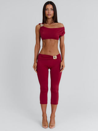 ATHEENA CROP TOP DEEP RED Crop Top 