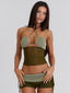 AUBRI TOP KHAKI Crop Top 