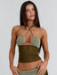 AUBRI TOP KHAKI Crop Top 