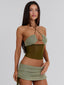 AUBRI TOP KHAKI Crop Top 
