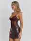 AVENIA MINI DRESS CHOCOLATE Mini Dress 