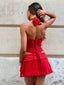 BAHERIA MINI SKIRT RED Mini Skirt 