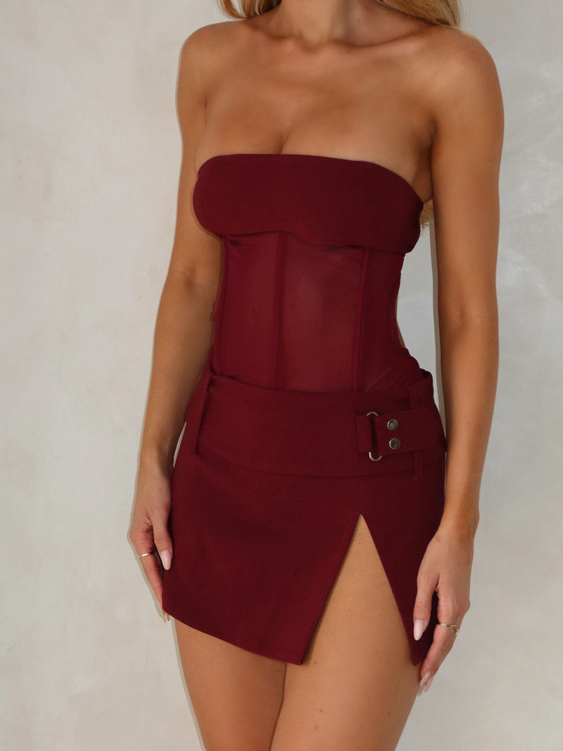 BEAU MINI DRESS BURGUNDY Mini Dress 