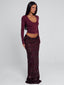 ISLE MAXI SKIRT BURGUNDY Maxi Skirt 