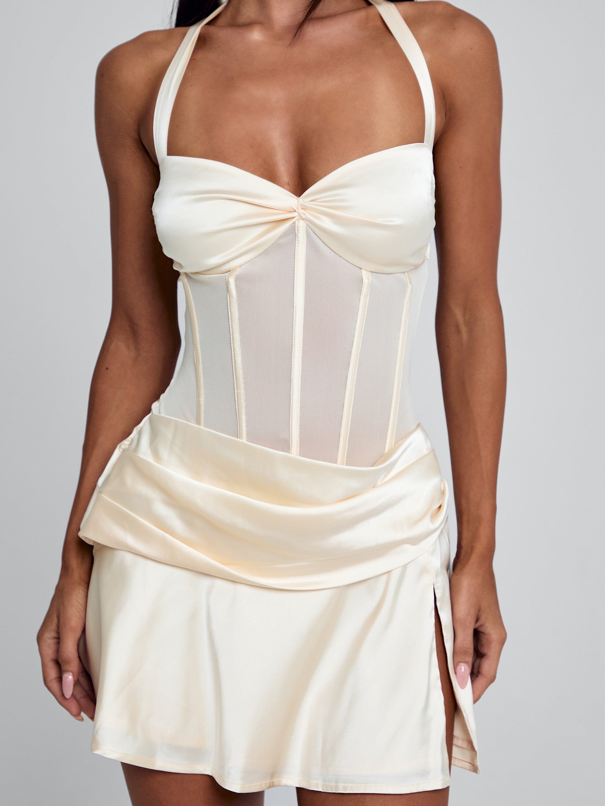 Carmin Mini Dress Ivory | Outcast UK