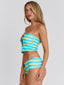 CHARLIE SWIM TOP BLUE YELLOW STRIPE Bikini Top 