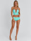 CHARLIE SWIM TOP BLUE YELLOW STRIPE Bikini Top 