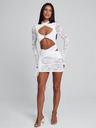CLEMENTINE MINI DRESS WHITE Mini Dress 