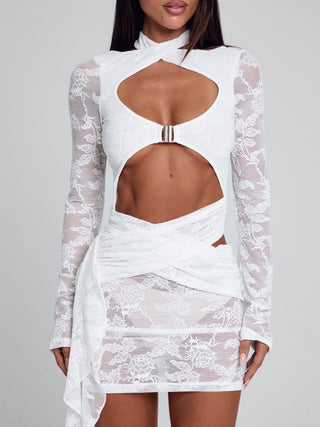 CLEMENTINE MINI DRESS WHITE Mini Dress 