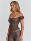 CORALA CORSET TOP CHOCOLATE POLKA DOT Corset 