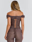 CORALA CORSET TOP CHOCOLATE POLKA DOT Corset 