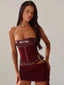 DESIREE MINI DRESS BURGUNDY Mini Dress 