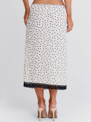 ELAINA MIDI SKIRT CREAM POLKA DOT Midi Skirt 