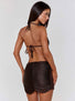 ELIANA MINI SKIRT BROWN Mini Skirt 
