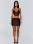 ELIANA MINI SKIRT BROWN Mini Skirt 
