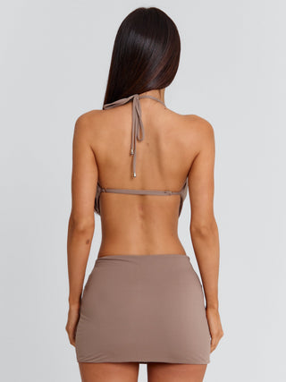 ELLY MINI DRESS BROWN Mini Dress 