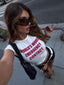EMERGENCY CONTACT BABY TEE WHITE