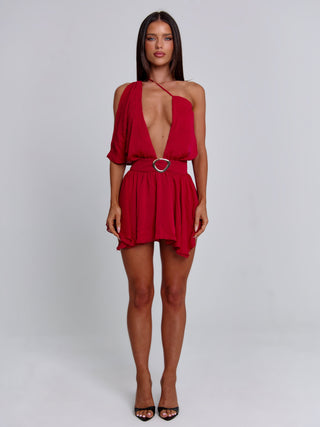 ERICE MINI DRESS DEEP RED Mini Dress 
