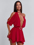 ERICE MINI DRESS DEEP RED