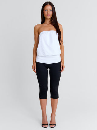 EVIENE CAPRI JUMPSUIT WHITE/BLACK Jumpsuit 