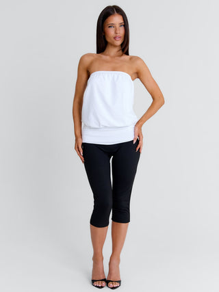 EVIENE CAPRI JUMPSUIT WHITE/BLACK Jumpsuit 