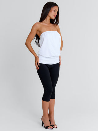 EVIENE CAPRI JUMPSUIT WHITE/BLACK Jumpsuit 