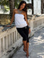 EVIENE CAPRI JUMPSUIT WHITE/BLACK Jumpsuit 