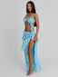 FARWIN MAXI SKIRT BLUE POLKA DOT Maxi Skirt 