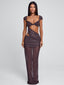 EULALIE MAXI DRESS BROWN POLKA DOT Maxi Dress 
