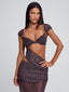 EULALIE MAXI DRESS BROWN POLKA DOT Maxi Dress 