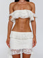 GIULIANA MINI SKIRT IVORY Mini Skirt 