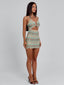 HALE MINI DRESS GREEN STRIPE Mini Dress 