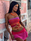HALLIE TOP OCEAN SUNSET Crop Top 