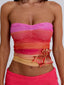 HALLIE TOP OCEAN SUNSET Crop Top 