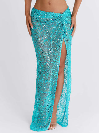 HARRPER MAXI SKIRT TURQUOISE Maxi Skirt 